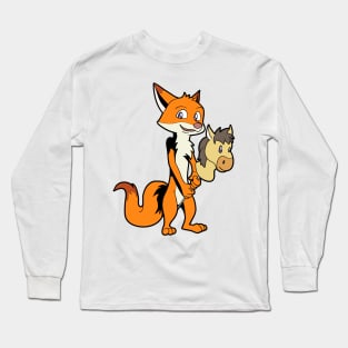 Fox Riding Hobby Horse - Hobby Horsing Long Sleeve T-Shirt